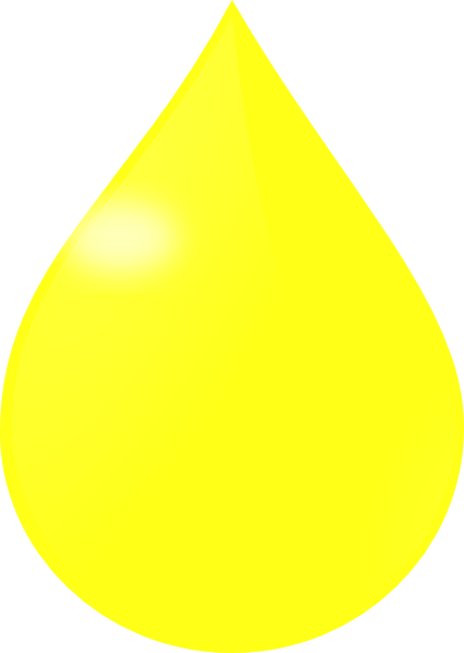 Raindrops Clipart Yellow - Yellow Drop Clipart (426x599)