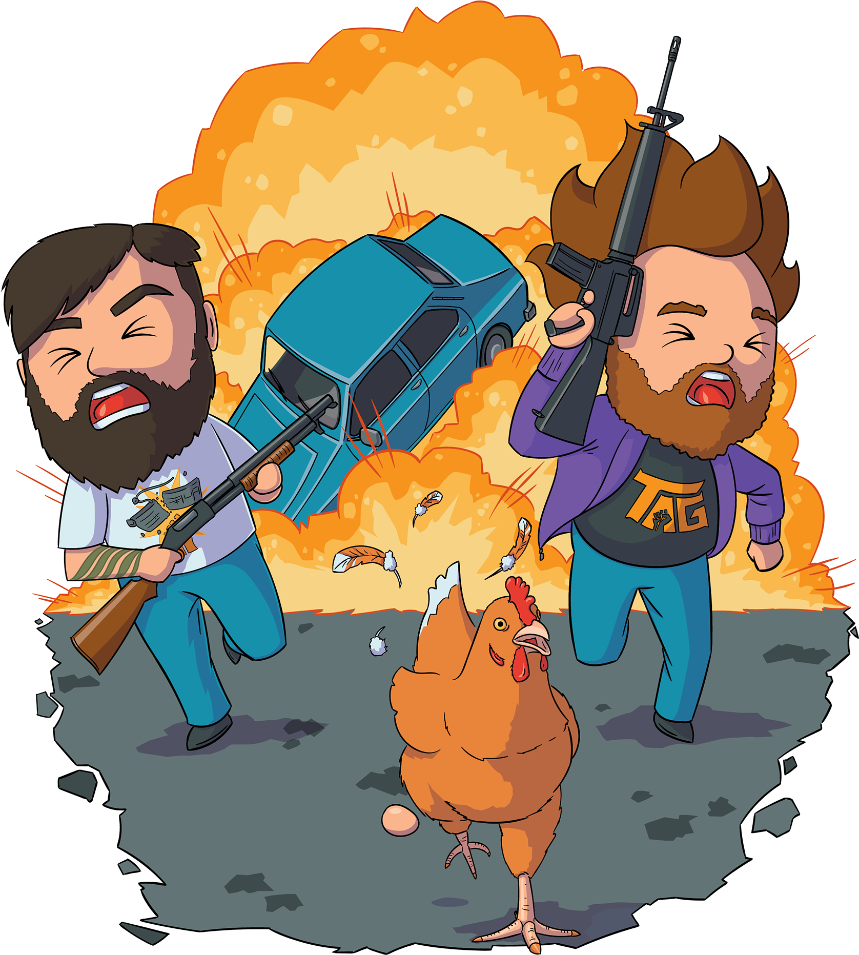 Two Angry Gamers Tv - Cartoon (1920x1933)