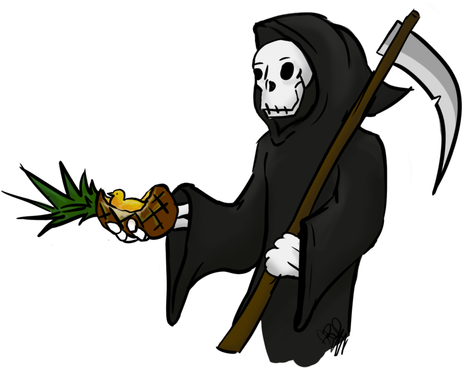 A Reaper And His Pineapple By King-asriel - Illustration (958x833)
