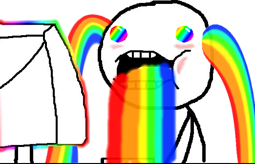 Beak - Puke Rainbows Meme (522x336)