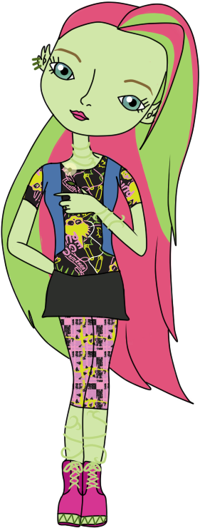 Girl Legendary Creature Clip Art - Cartoon (460x807)