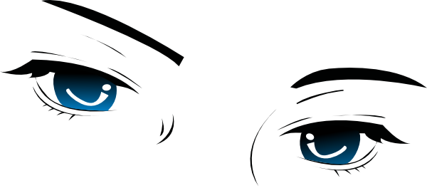 Eyeball Clipart Gaze - Cartoon (600x264)