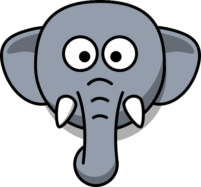 Draw A Elephant Face Easy (640x595)