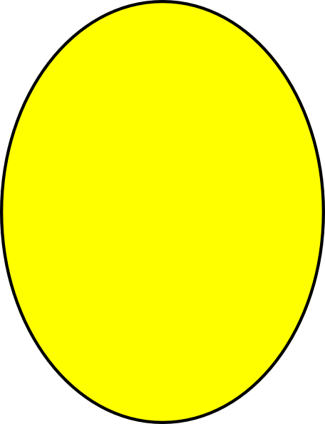 Blue Oval Border Clipart - Yellow Cartoon Full Moon (456x595)