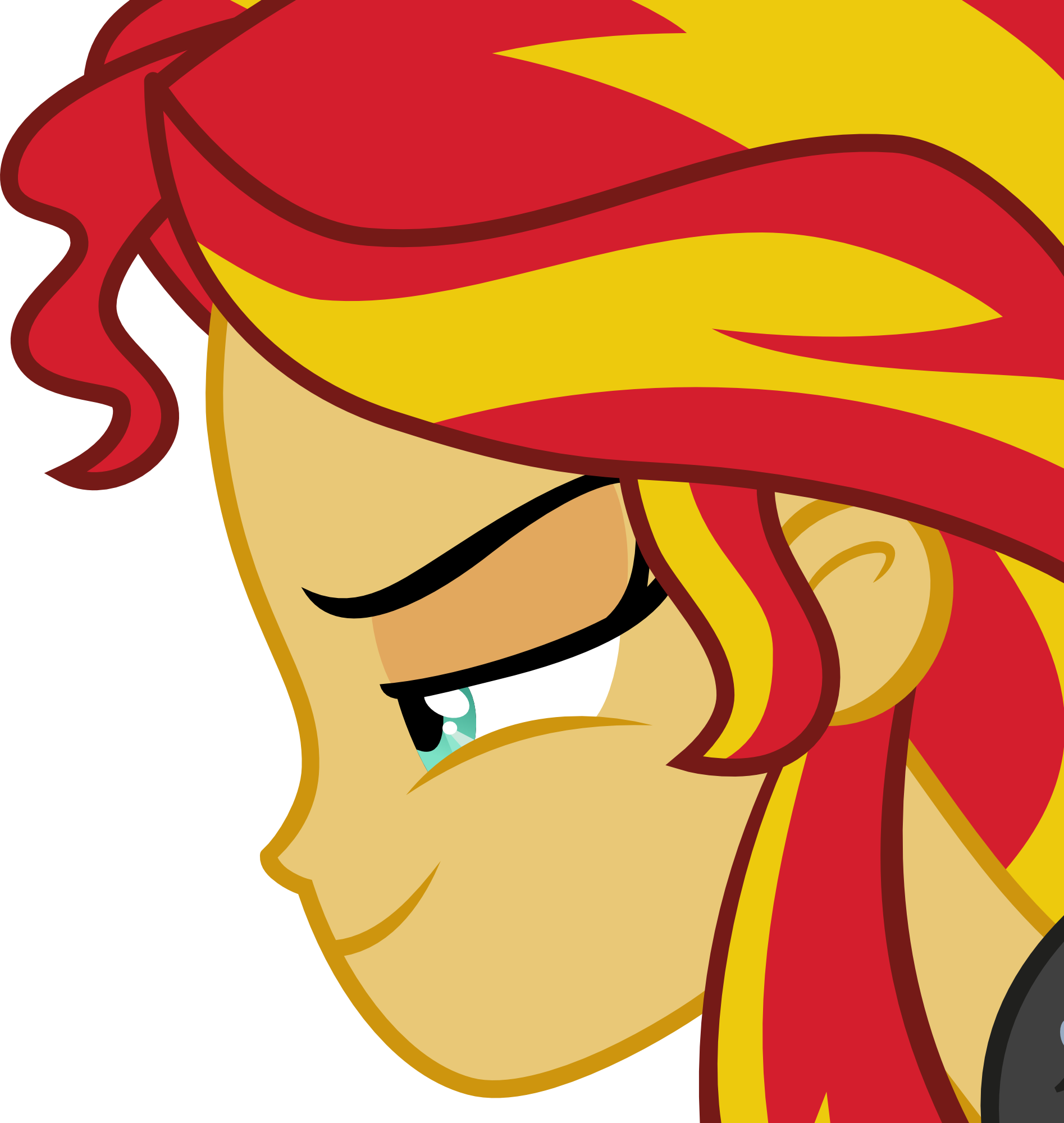 Sunset Shimmer By Secret Asian Man - Sunset Shimmer Equestria Girls Side (1895x2000)