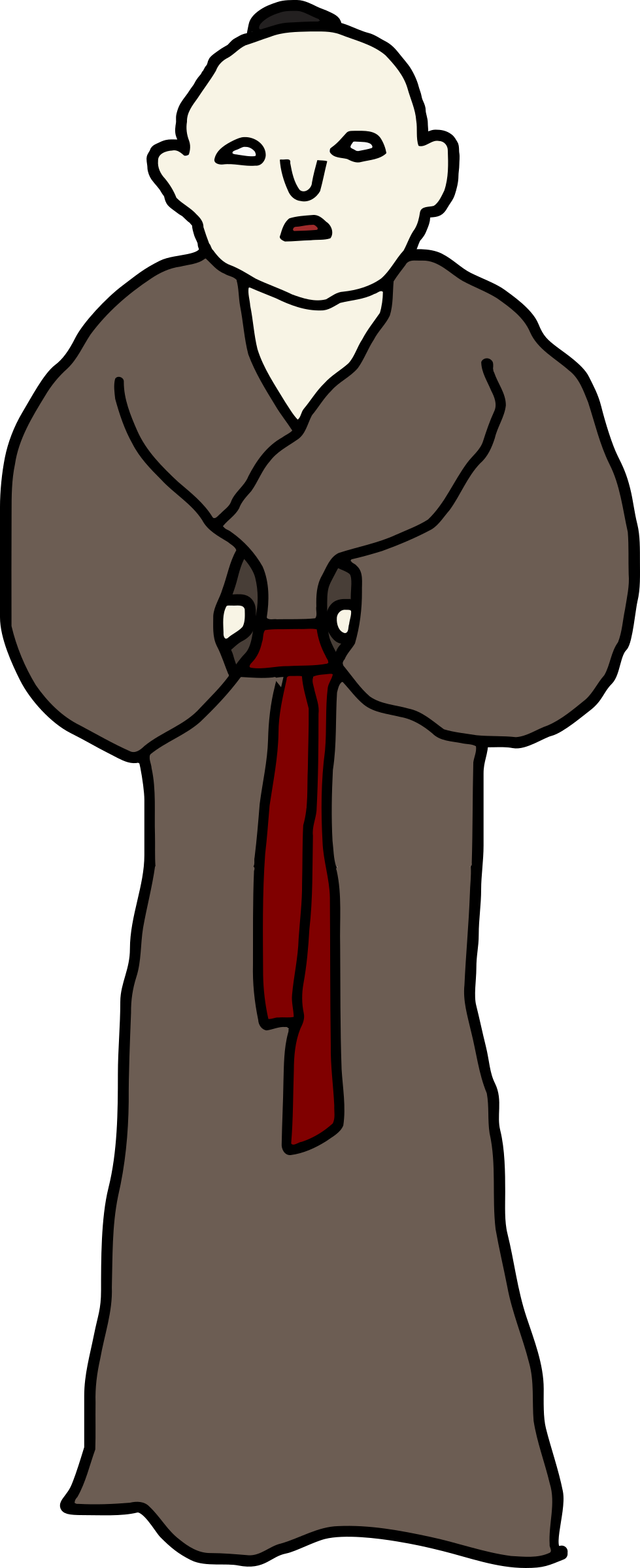 Asian Monk - Friar Laurence Romeo And Juliet Cartoon (979x2400)