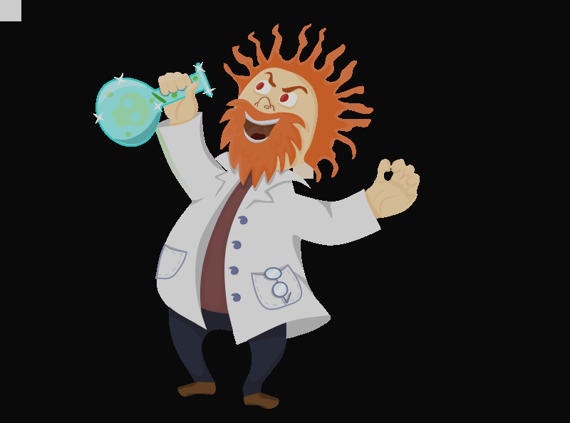 Mad Science Lab Clipart Crazy Scientist Clipart - Mad Scientist Shower Curtain (800x594)