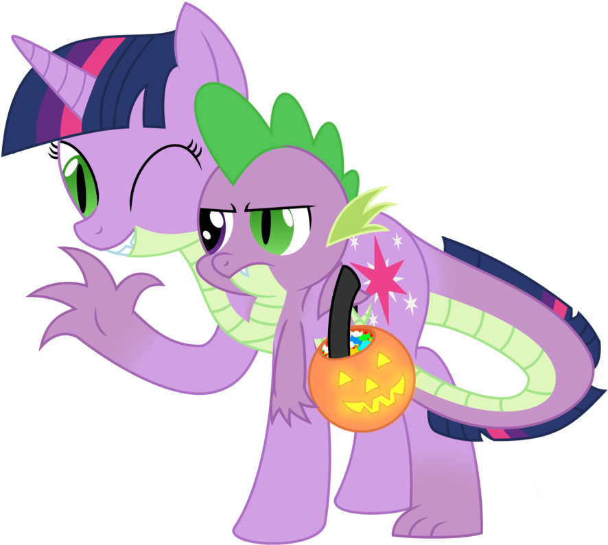 Twilight X Spike Halloween Conjoined By Mlpconjoinment - Cartoon (942x848)