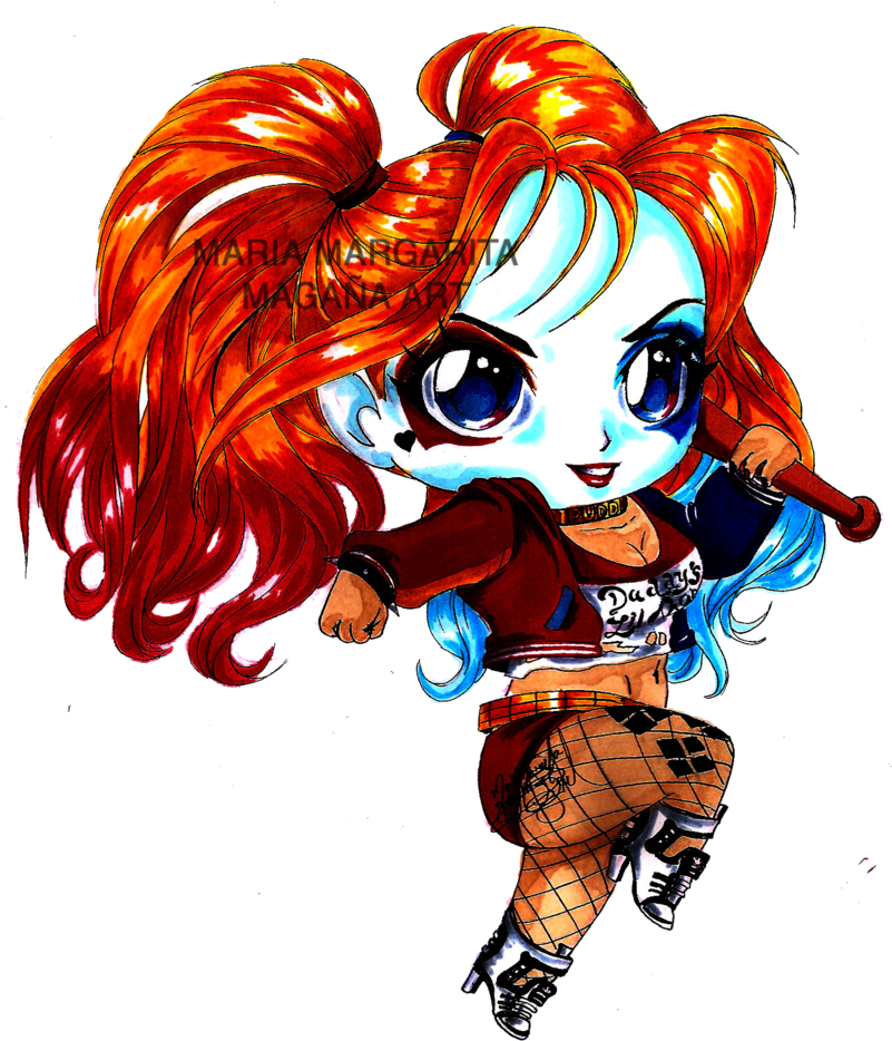 Chibi Harley Quinn Suicide Squad By Selene Nightmare - Suicide Squad Harley Quinn Chibi (800x975)