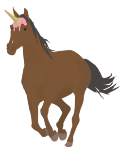 The Unicorn Myth - Running Horse Silhouette (674x518)