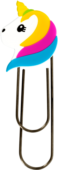 Marque Page Grand Modèle Unicorn - Bookmark (535x587)