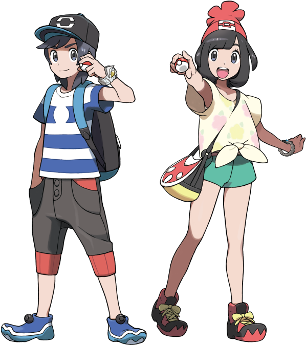 Family Clipart Roller Skating - Sun Pokemon Sun And Moon (670x787)