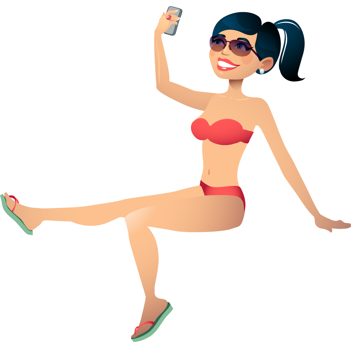 Bikini Woman Clip Art - Bikini Woman Cartoon - (1177x1150) Png Clipart Down...