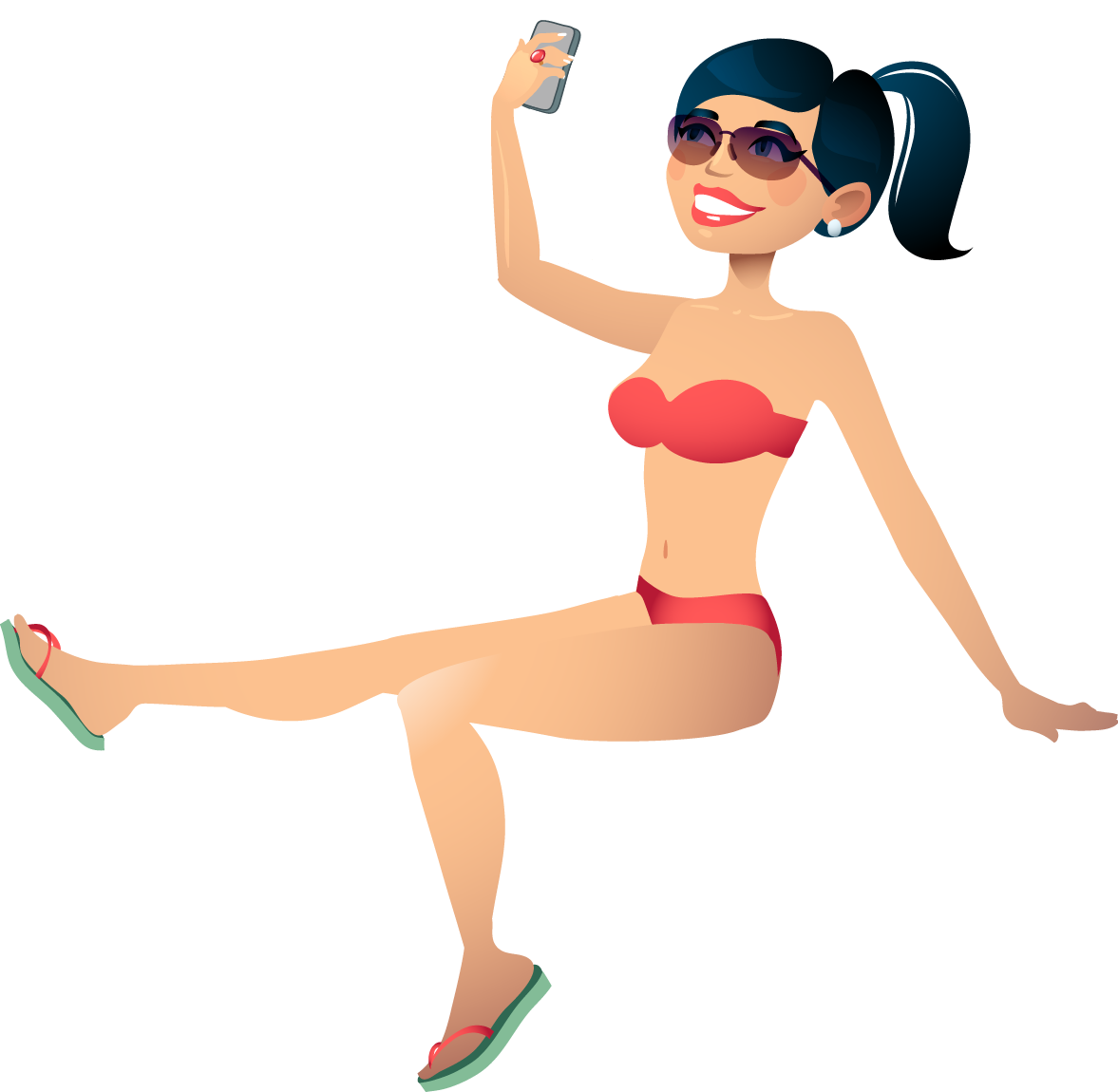 Bikini Woman Clip Art - Bikini Woman Cartoon (1177x1150)