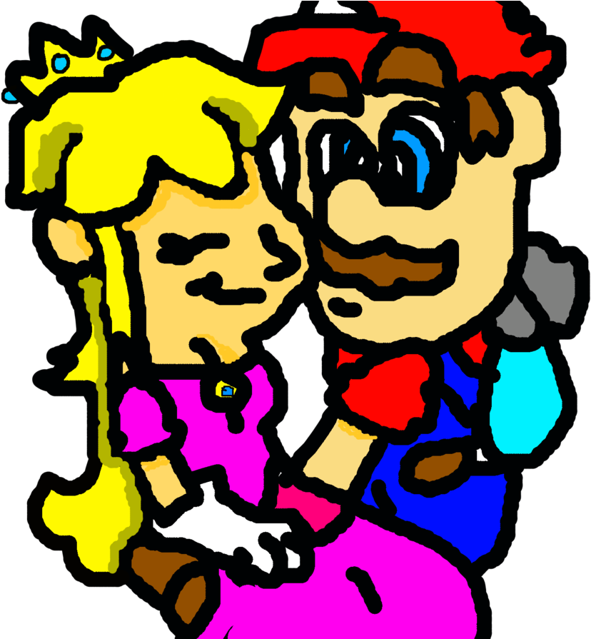 Mario And Peach By Mariotoadstool1987 - Mario And Peach By Mariotoadstool1987 (894x894)