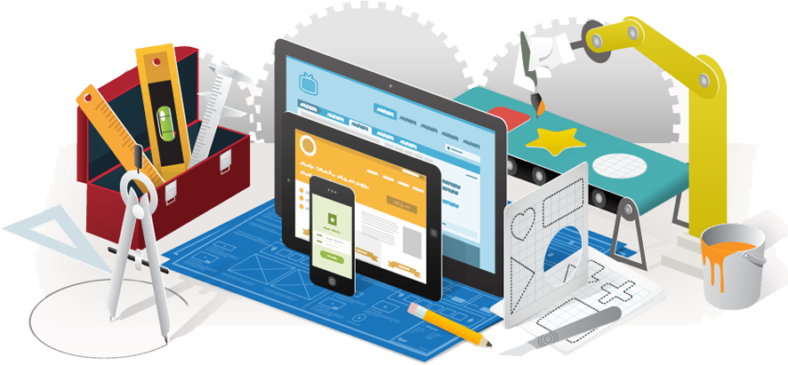 Our Creative Team Has A Diverse Background In Graphic - Creative Web Design Png (886x411)