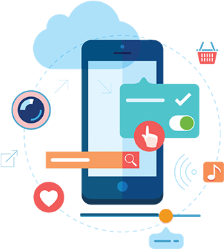 Hire Iphone App Developer Iphone App Development Company - Mobile App Illustration Png (496x551)