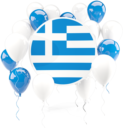 Illustration Of Flag Of Greece - Kuwait Balloons Png (640x480)