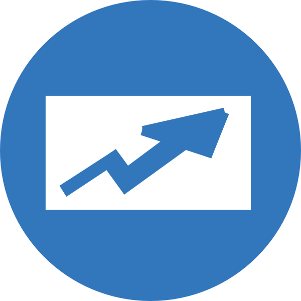 Blue Arrow Chart Svg Clip Arts 600 X 600 Px - Gloucester Road Tube Station (600x600)