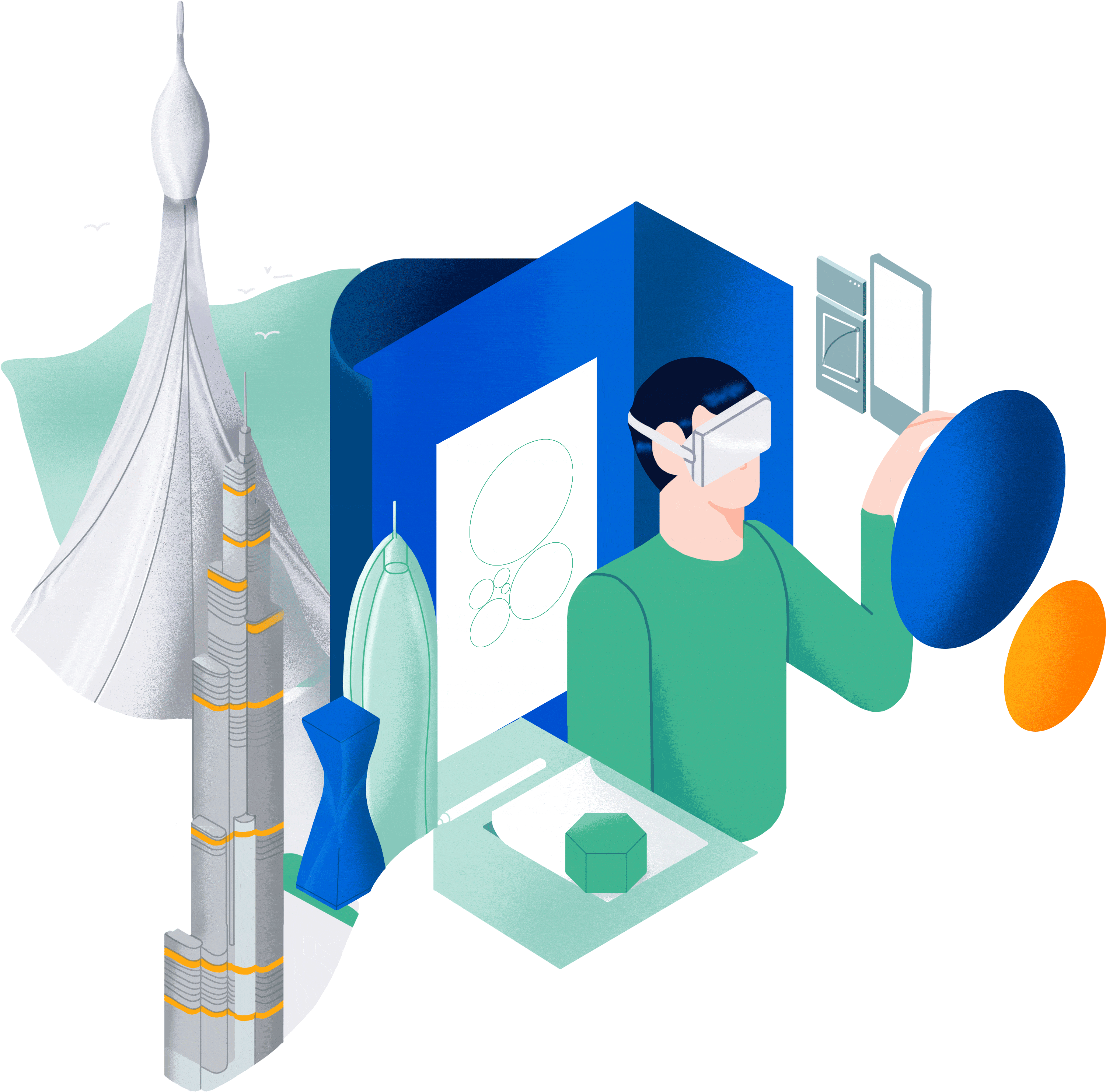 Work Image - Digital Agency Illustration (4096x4096)