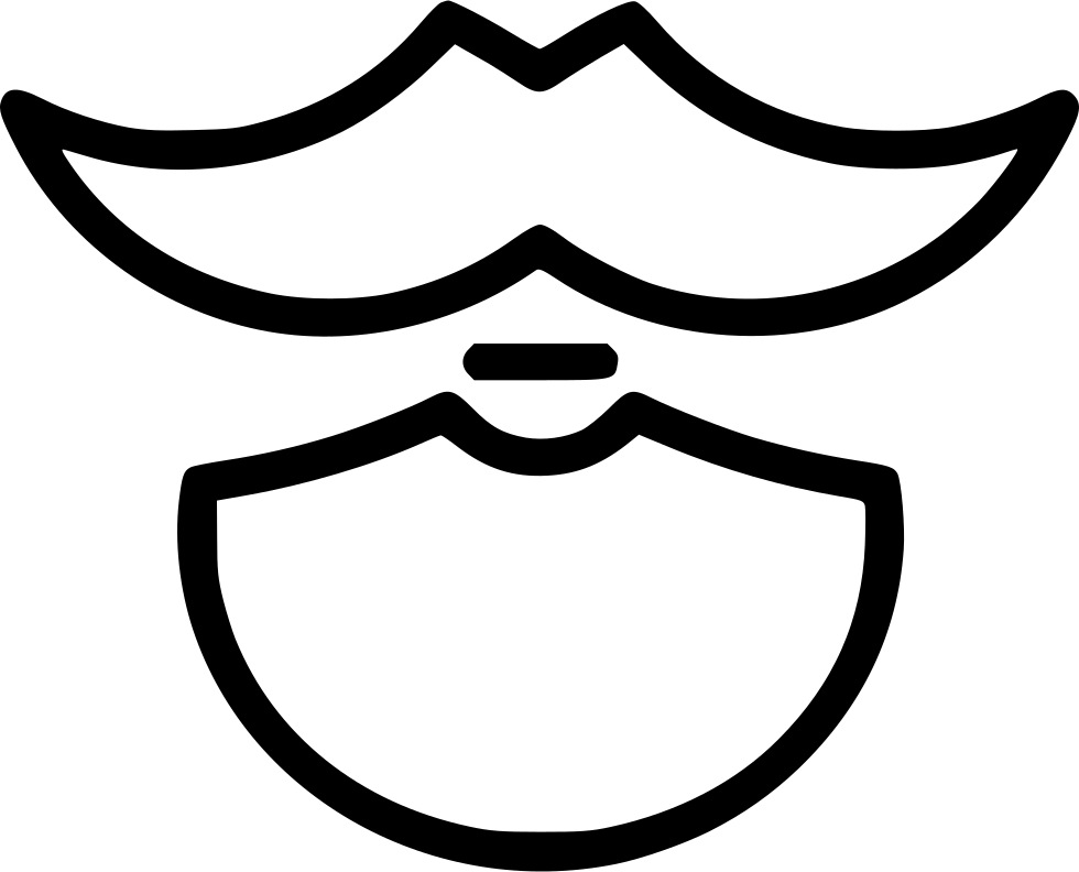 Beard Moustache Man Hairstyle Round Svg Png Icon Free - Carnival (980x792)