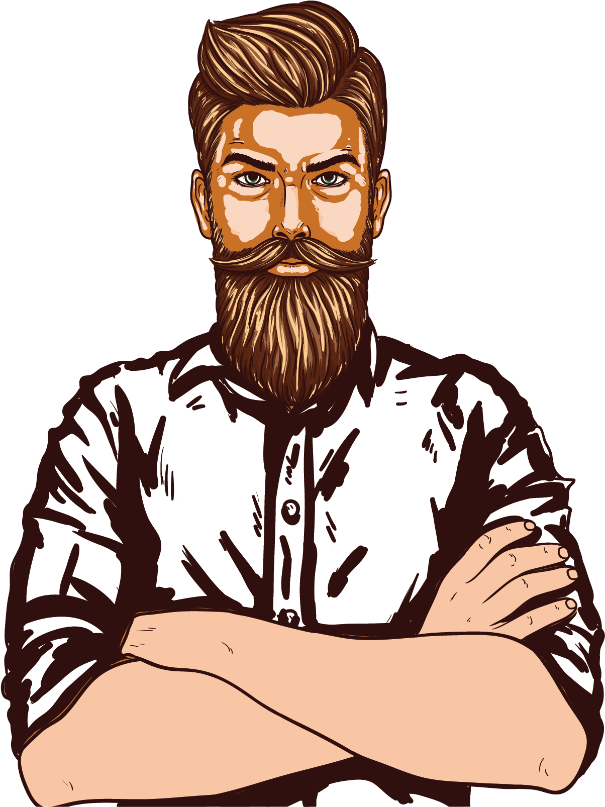 Beard Man Page Vectordesigner - Beard Man Vector Png (1667x1667)