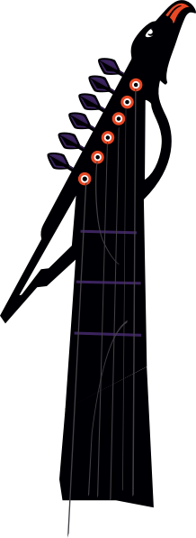 Guitar Handle With A Broken String Graphic - String (218x596)