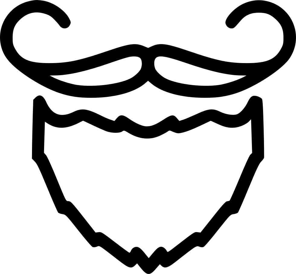 Beard And Moustache I Svg Png Icon Free Download - Moustache (980x908)