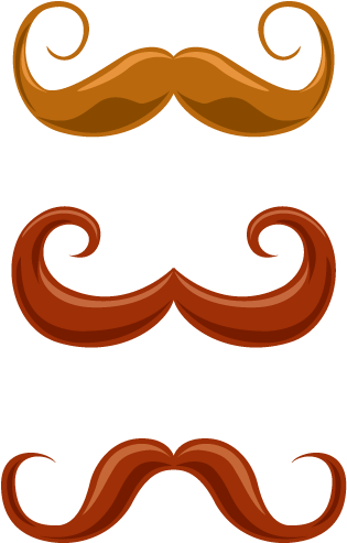 Vector Set Brown Beard - Iphone 7 Case, Nurbo Transparent Clear Tpu Protect (595x595)