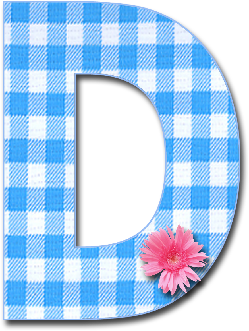 Free Blue Gingham Digi Scrapbook Alphabet In Png - Alphabet (1200x1321)