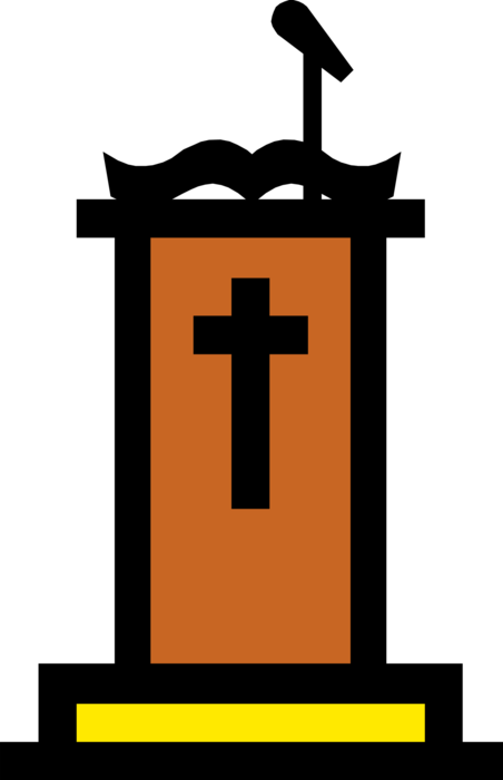 Vector Illustration Of Christian Church Cathedral House - Lectors And Commentators Ministry (452x700)