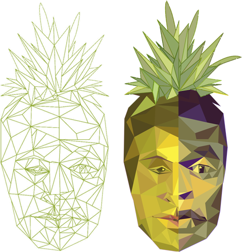 Vector Illustration - Psych - Pineapple (507x534)