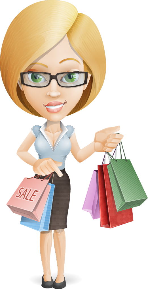 Financial Year End - Business Lady Png Cartoon (522x1016)