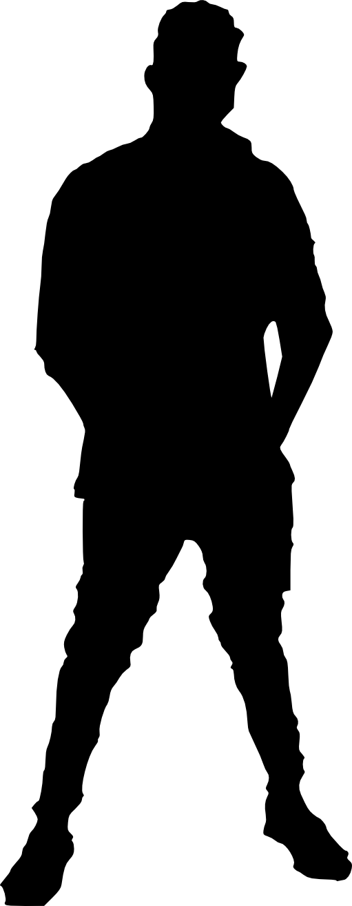 Free Download - Silhouette Of A Boy Png (511x1312)