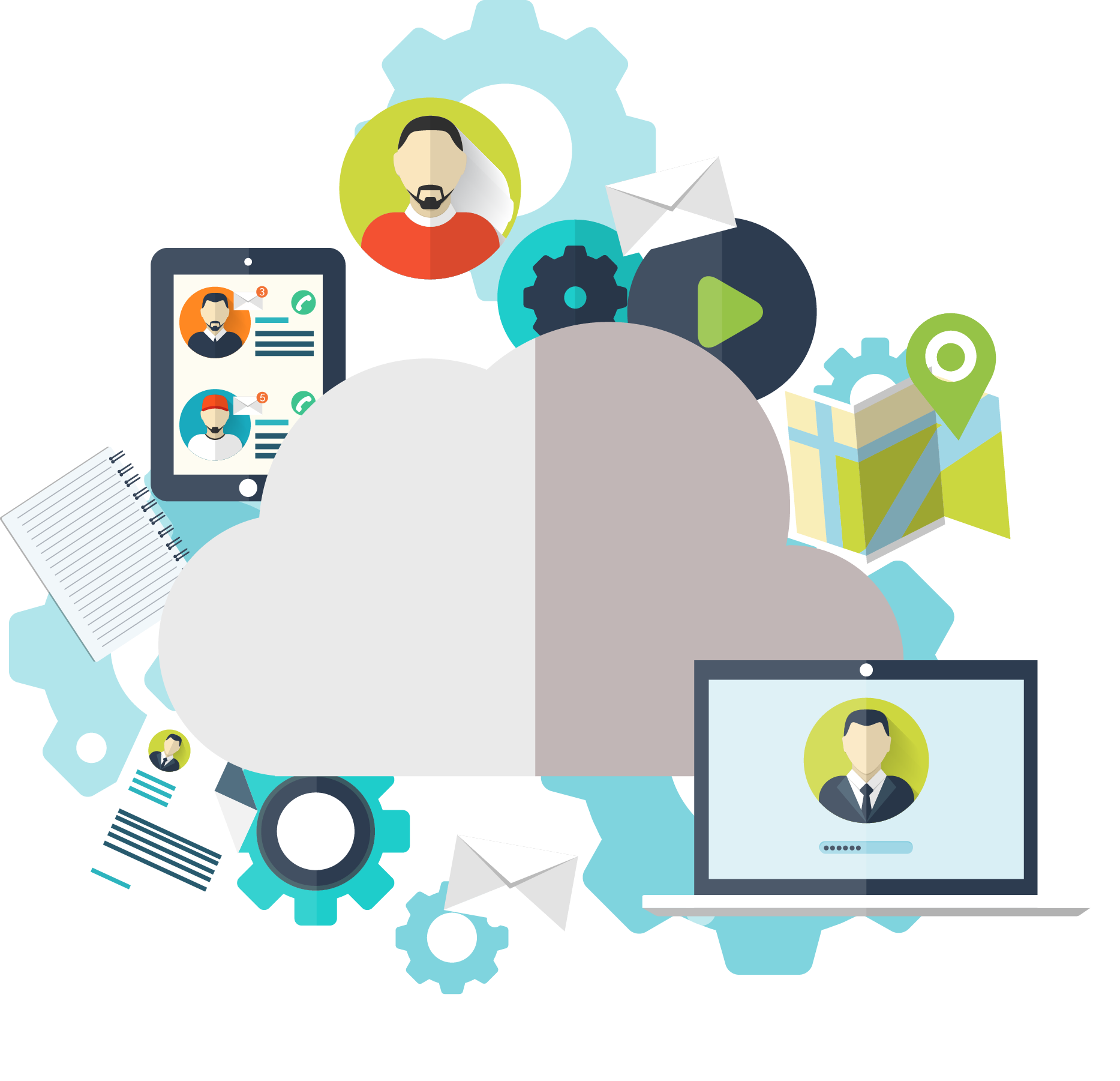 Society Clipart Integration - Web Hosting Service (1867x1801)