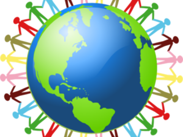 Society Clipart Holding Hand Around World - Taking Care Of The World (640x480)