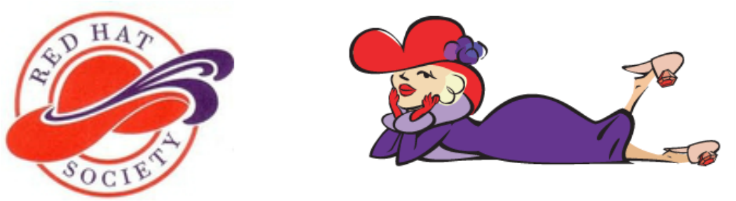 Society Clipart Red Hatters - Red Hat Society (1049x287)