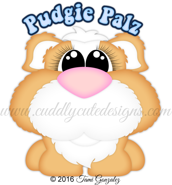 Pudgie Palz Guinea Pig - Cartoon (600x600)