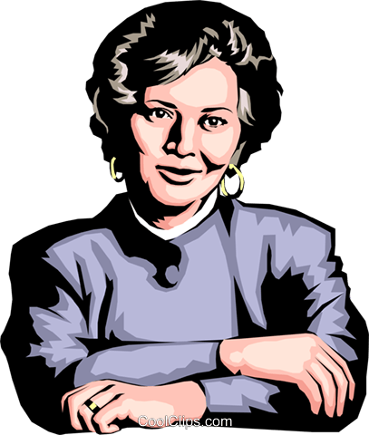 Woman Executive Royalty Free Vector Clip Art Illustration - Cartoon (407x480)