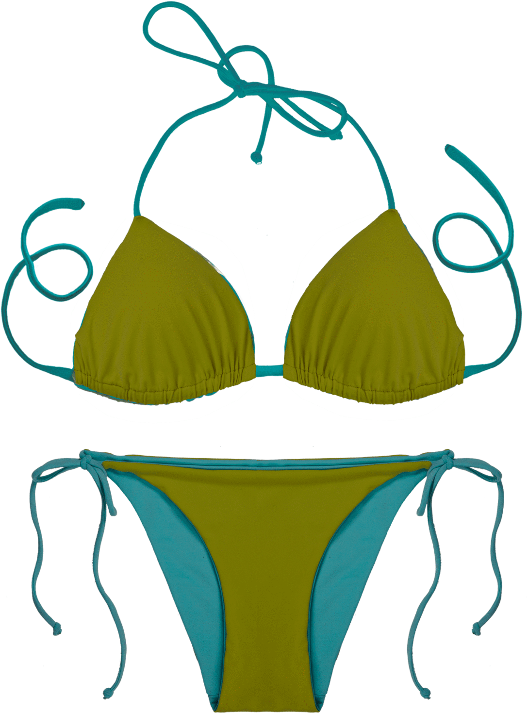 Thaikila Curacao Reversible Triangle Top And Side Tie - Swimsuit (1160x1740)