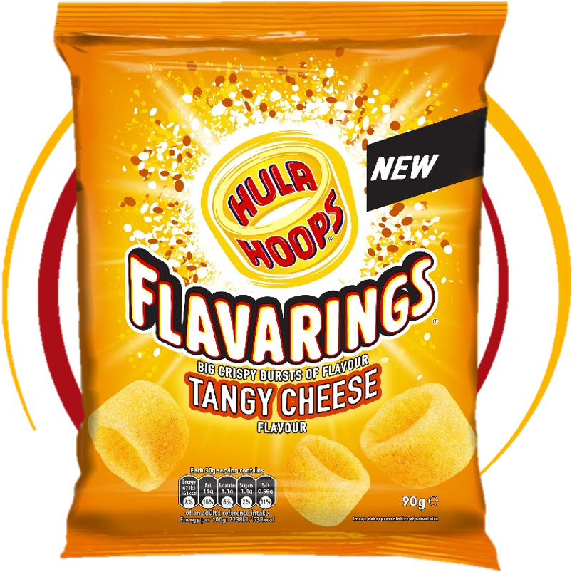 Tangy Cheese Flavour - Roast Chicken Hula Hoops (811x822)