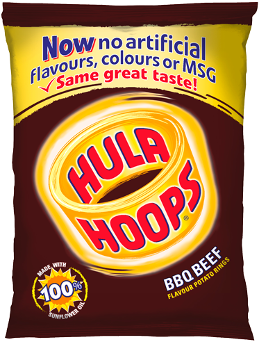 Hulahoops Bbq Beef Crisps - Hula Hoops Bbq Beef Flavour Crisps Potato Rings 34g (400x545)