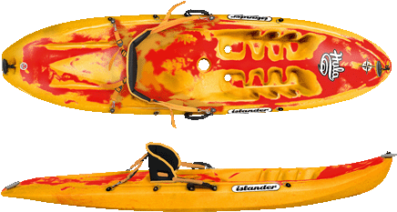 Islander - Hula - Saffron/red - Windermere Canoe Kayak - Islander Hula Sit-on-top Kayak (500x317)