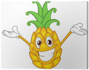 Cartoon Pineapple With Face (400x400)