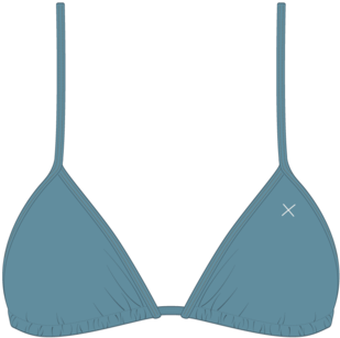 Sea Blue Bikini Top Ii - Bathing Suit With X Logo (480x360)
