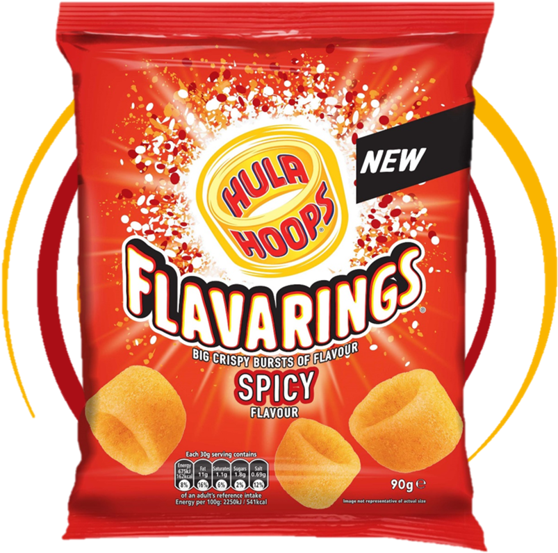 Spicy Flavour - Hula Hoop Crisps New (811x822)