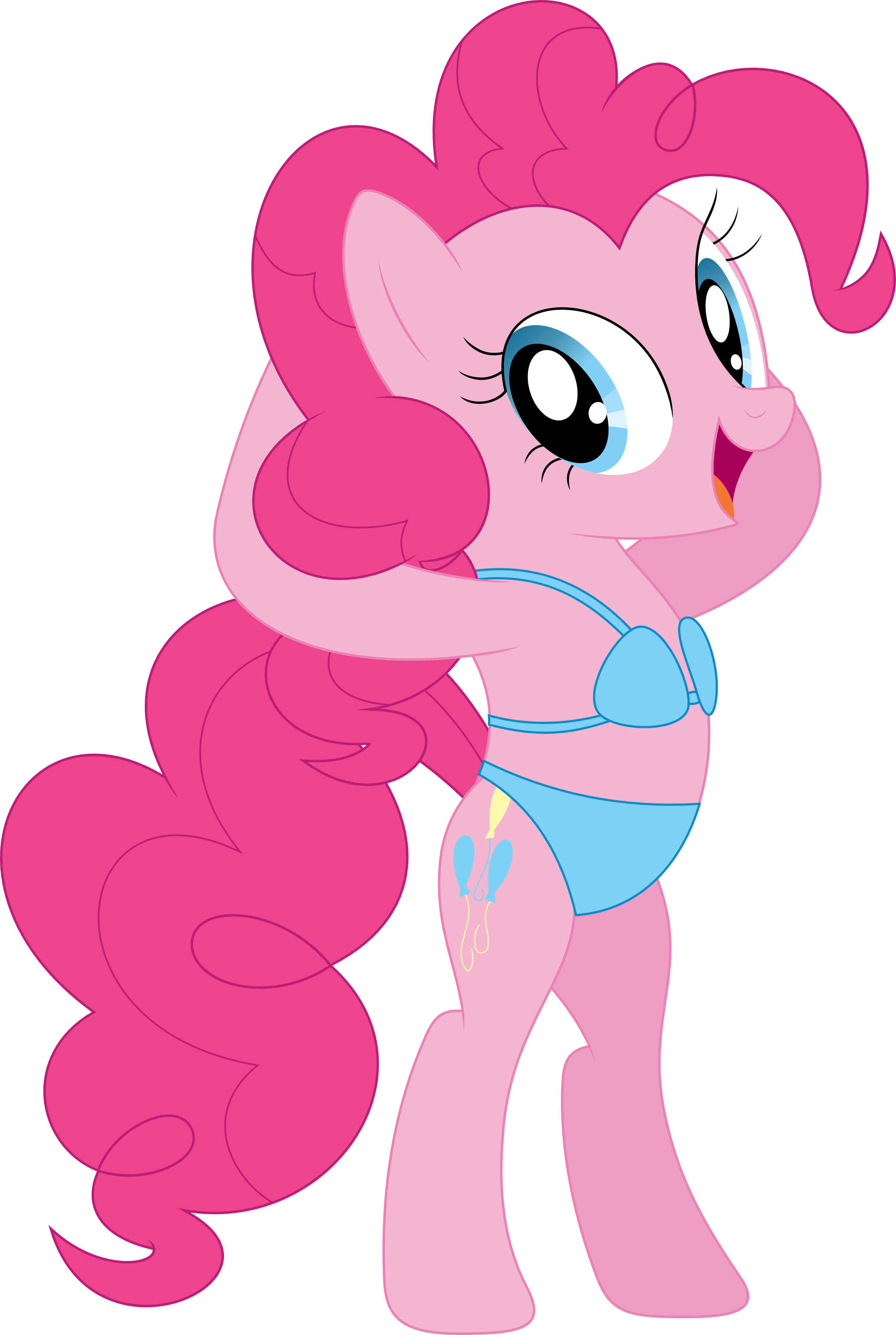 Porygon2z, Bikini, Bipedal, Clothes, High Res, Pinkie - My Little Pony Pinkie Pie Bikini (2413x3592)