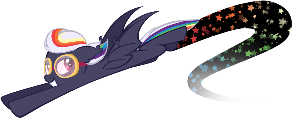 Petraea, Bat Pony, Female, Flying, Goggles, Mare, Oc, - Cartoon (1024x414)