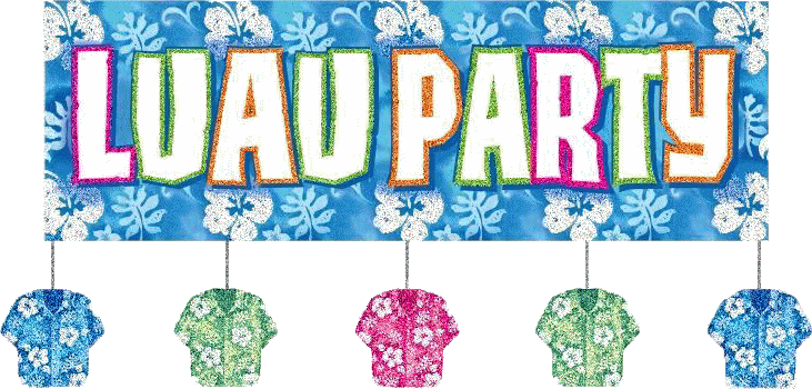 Hawaiian Luau Word Clipart - Hawaiian Luau Clip Art (731x350)
