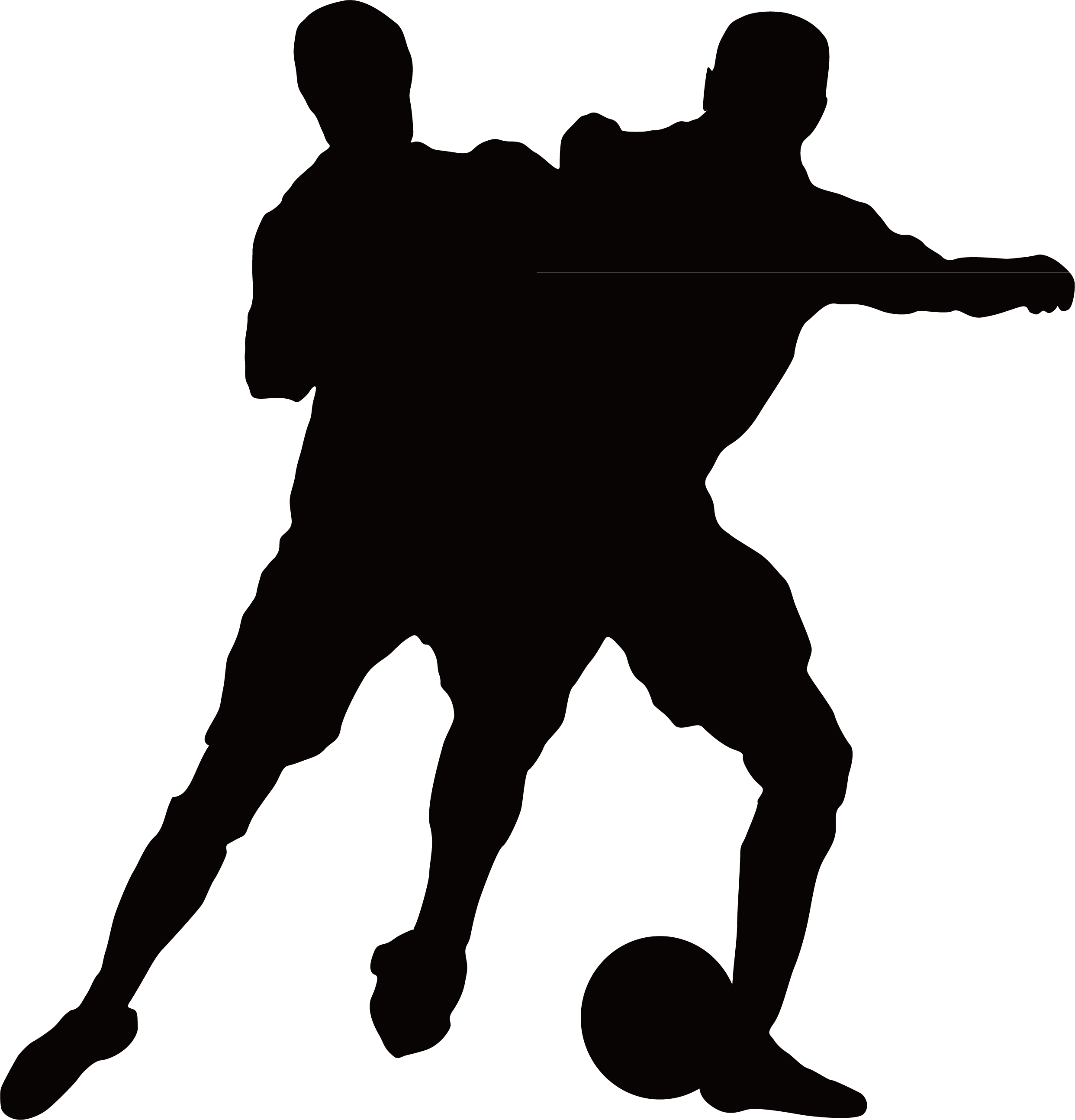 Football Player Illustration - Football Player (2484x2587)